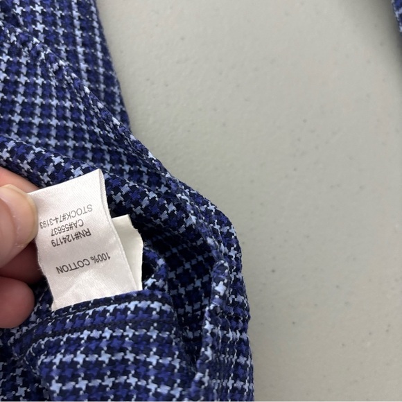 Johnston & Murphy Men's Medium Button Front Dress Casual Shirt Workwear Blue - Picture 7 of 7